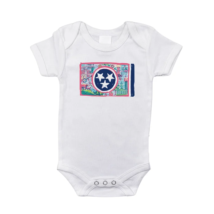 Tennessee Flag Baby Onesie by Little Hometown