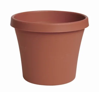 Terra Pot Planter, Terra Cotta Color Resin, 8 In.