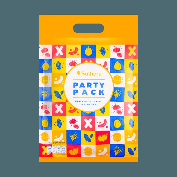 Thai Coconut Roll Party Pack – 8 Flavor Assortment, 24 Pieces, 5.39oz