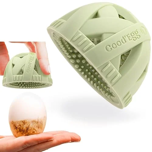 The Original Egg Brush – Silicone Egg Cleaning Brush for Farm Fresh Eggs, Removes Chicken Coop Nasties – Ideal for Backyard Chickens, Homesteaders & Egg Collectors (Large-XL Sized Eggs)
