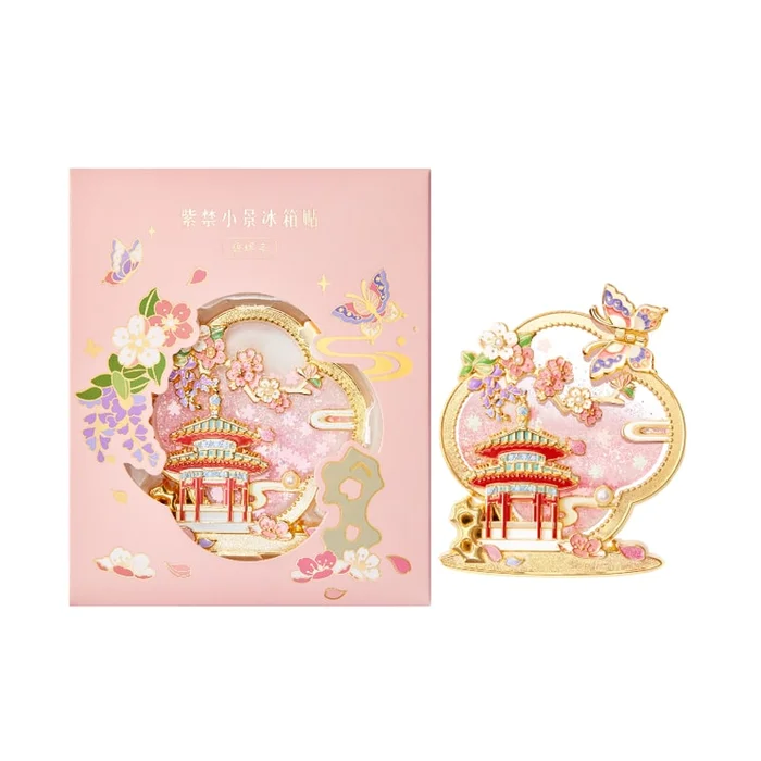 The Palace Museum Snow Sand Refrigerator Post – Spring – Biluo Pavilion 10cm*1