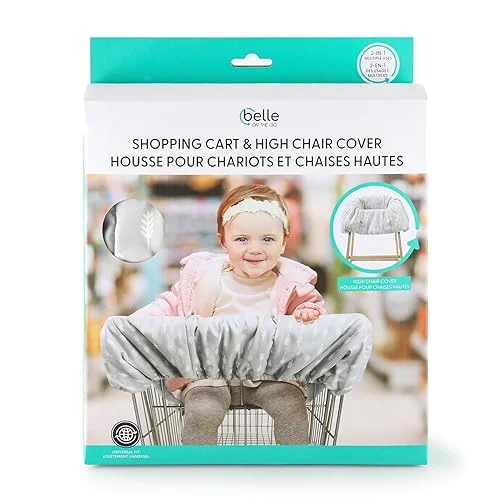 The Peanutshell Shopping Cart Cover for Baby – Restaurant High Chair Cover, Reversible, Machine Washable Grocery Cart Seat for Infant, Toddler, Baby Boy or Girl