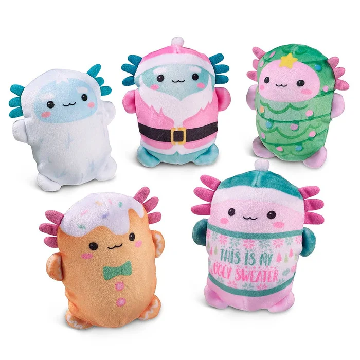 Top Trenz Inc – Bubble Stuffed Squishy Friends – A Very Axolotl Christmas