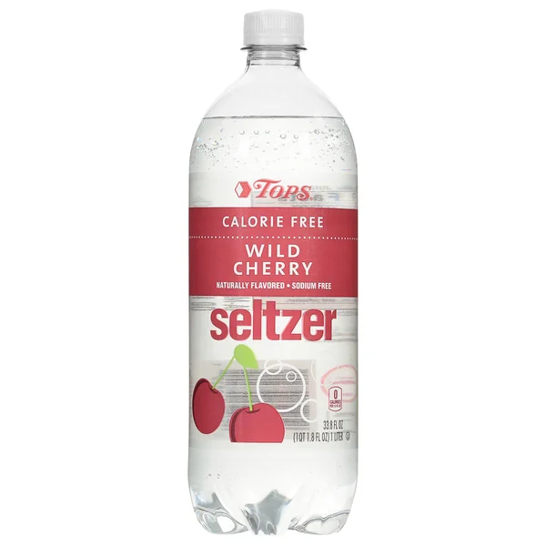 TOPS Seltzer, Calorie Free, Wild Cherry