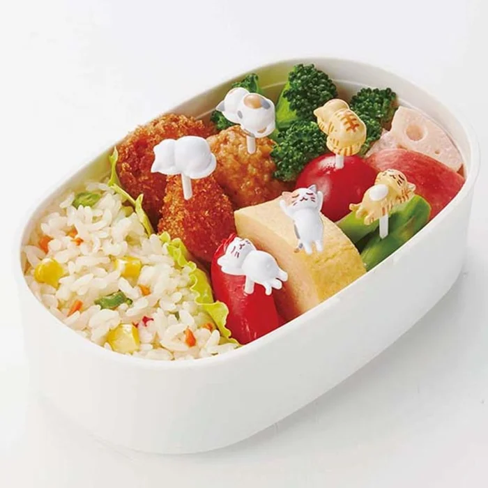 TORUNE Cat Shaped Food Picks Food Fork Sandwich Fries Burger Decorative Shapes 6 pieces