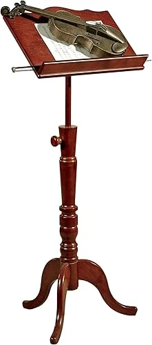 Touch of Class Aubrie Music Stand Adjustable Classic Cherry One Size – Traditional Wooden Artisanship – Musical Professional Wood Stands for Sheet Notes, Conductors, Studio – 53 Inches High