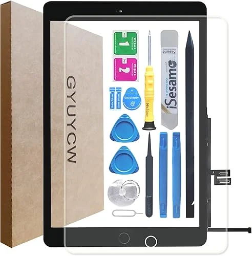 Touch Screen for iPad 7th Gen(2019)/ ipad 8th Gen(2020) Replacement Digitizer Touch Screen,for iPad 10.2 A2197 A2200 A2198 A2270 A2428 A2429 A2430 +Home Button+Full Repair Kit (Black)