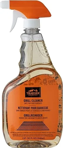 Traeger Grills BAC679 Grill Cleaner Spray Bottle, Grease Cutter, Keep Grill Shiny, No Harmful Chemicals, Citrus Scent, 946ml