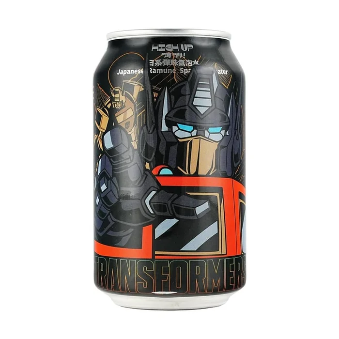Transformers Japanese Ramune Sparkling Water Original Flavor 11.15 fl oz 【Optimus Prime Edition】