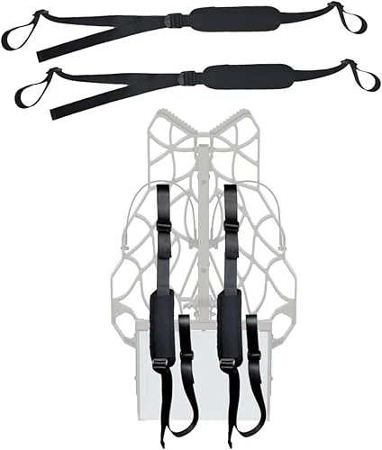 Tree Stand Backpack Straps Treestand Carrying Shoulder Strap Climbing Tree Stand Transport System Deer Hunting Accessories Lightweight Black
