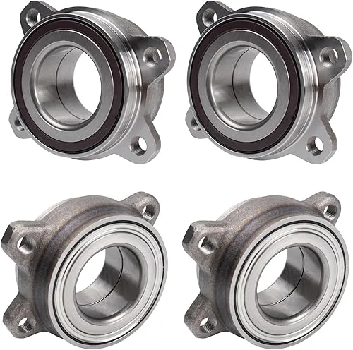 TRQ 2 Piece Wheel Bearing & Hub Assembly Set Compatible with 2014-2019 Porsche 911 2011-2018 Cayenne 2016 Cayman 2011-2015 Volkswagen Touareg