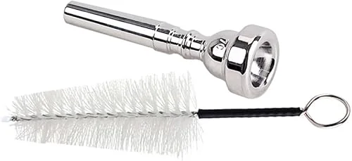 Trumpet Mouthpiece 7C Silver Metal Bb Trumpeta Mouthpiece with brush for Yamaha or Bach Trumpet (silver-7C)