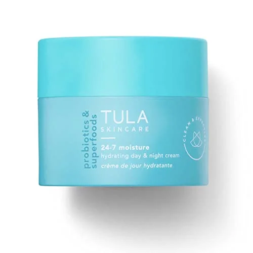 TULA Skin Care 24-7 Hydrating Day & Night Cream – Anti-Aging Moisturizer for Face, Contains Watermelon & Blueberry Extract, 1.5 oz.