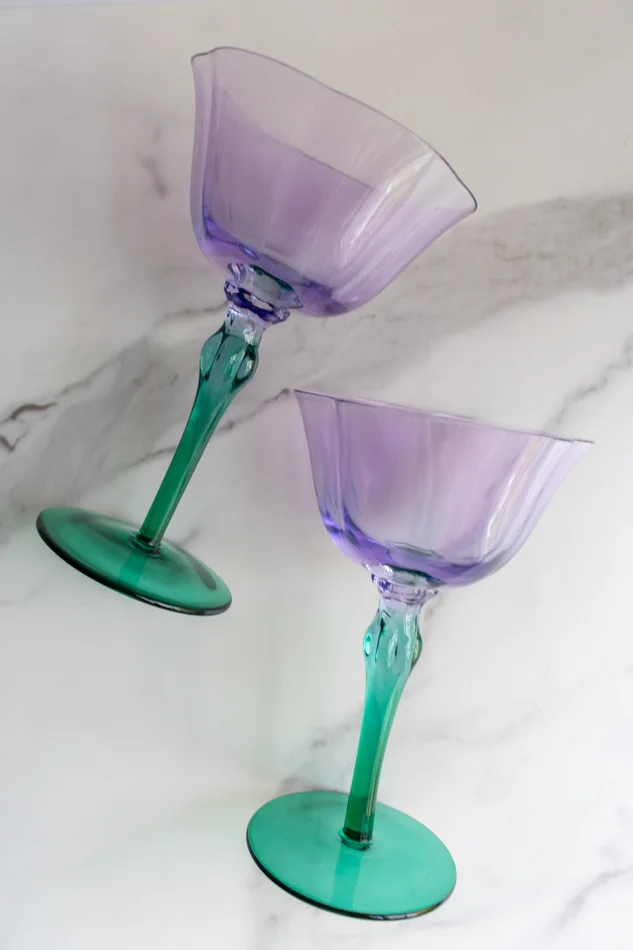 Tulip Coupe Glass in Lavender