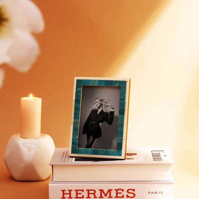 Turquoise Blue Mosaic Photo Frame, 8×10