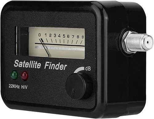 TV Antenna Signal Strength Meter, Satellite Finder, White on Black