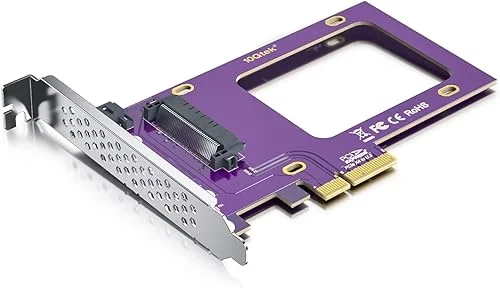 U.2 SFF-8639 to PCIe NVMe SSD Adapter Card, PCIe 3.0 X4 Expansion Card for 2.5′ U.2 NVMe SSD or 2.5′ SATA SSD