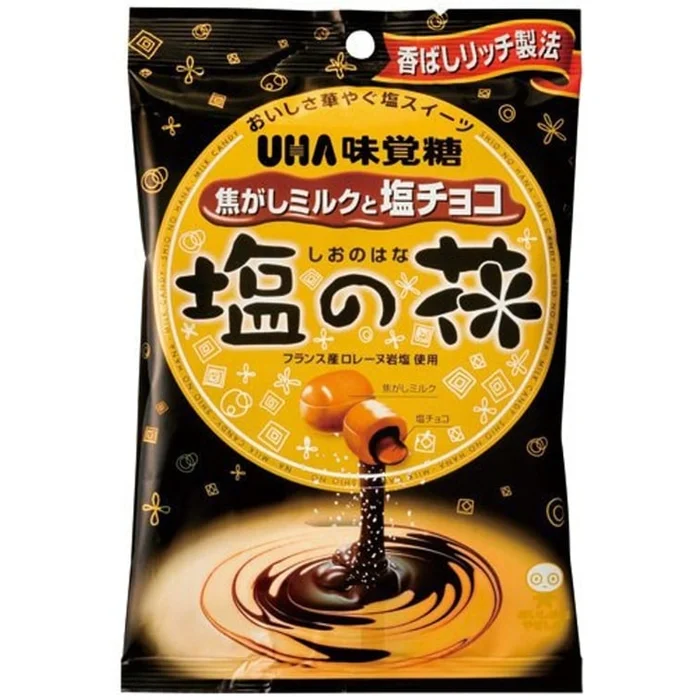 UHA Mikka Candy Salted Flowers Burnt Milk + Salt Chocolate Flavored Milk Candy 80g