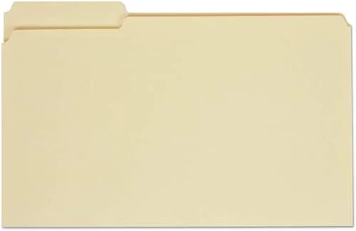 Universal UNV15121 1 Ply 1/3 Cut File Folders – Legal, Manila (100/Box)