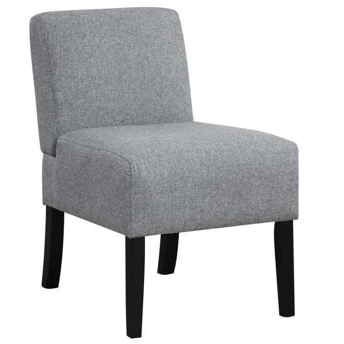 Upholstered Living Room Chair with Rubber Wood Legs