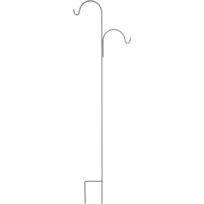 Urbangarden 90 In. Slate Square Steel Offset Shepherd Hook