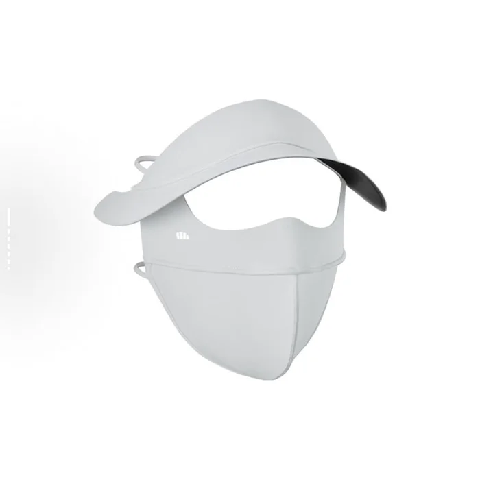 UV Protection Face Mask – Breathable Ice Silk Full Coverage Sun Shield for Women UPF50+ (Blue-Gray) 1pc