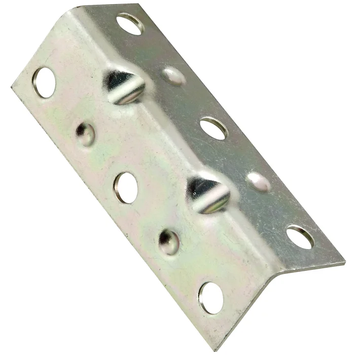 V113 Series N220-061 Corner Brace, 2-1/2 In L, 3/4 In W, 3/4 In H, Steel, Zinc, 0.04 Thick Material