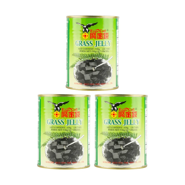 【Value Pack】Canned Instant Cold Noodles with Grass Jelly Dessert 18.7 oz*3
