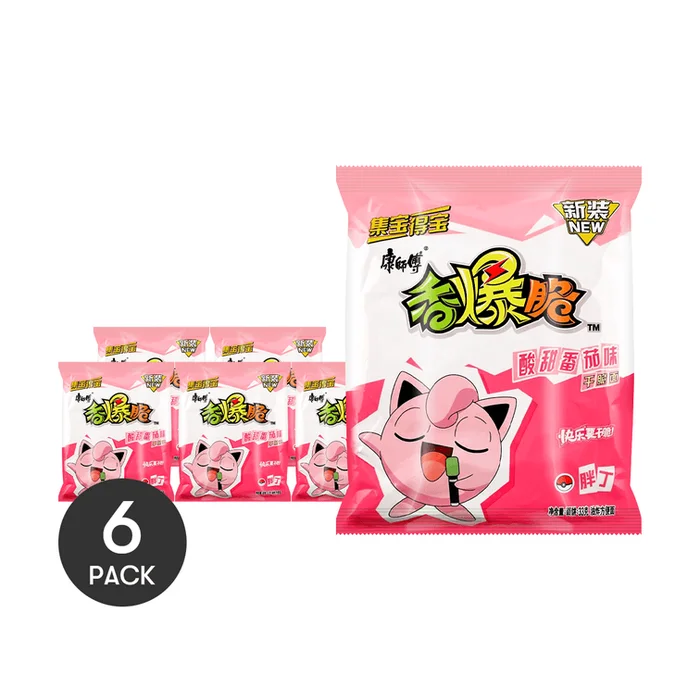 【Value Pack】Crispy Instant Noodle Sweet and Sour Tomato Flavor ,1.16 oz*6 Packs