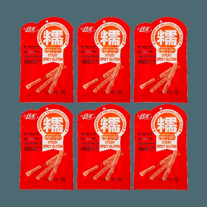 【Value Pack】Sweet and Spicy Glutinous Wheat Gluten 3.74 oz * 6