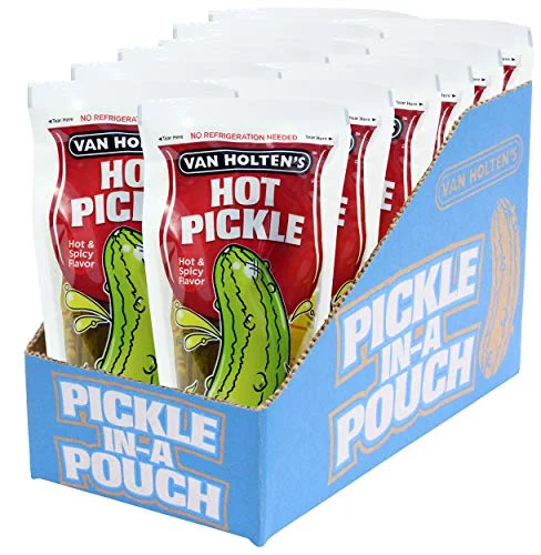 Van Holten’s – Pickle-In-A-Pouch Jumbo Hot Pickles – 12 Pack