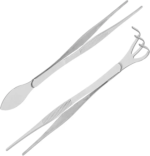 VANZACK Bonsai Tweezers Rake Stainless Steel Tweezers Set Bonsai Tools for Small Rake Bonsai Pine Tweezers Professional Bonsai Kit