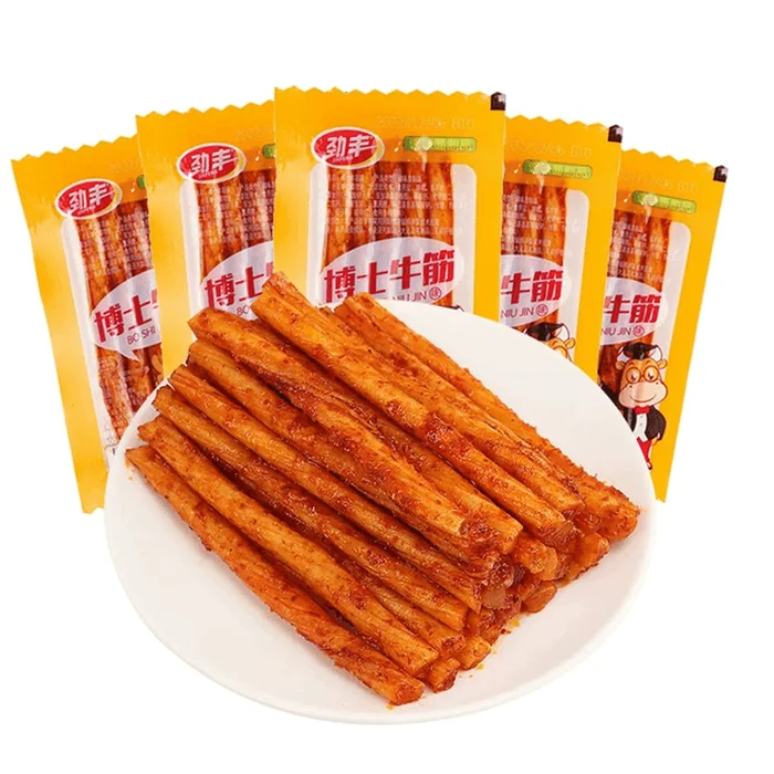 Vegetarian beef tendon spicy strip 8090 post-nostalgic stick bean tendon childhood snack 20g*2 bags