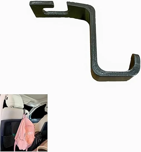 Vehicle Purse Holder, Utility Car Headrest Hook Made USA! Car Hooks for Purses and Bags,Hard Hat Holder for Truck Seat Storage Organizer for Coats,Umbrellas,Grocery Bags, Universal Car Accessories