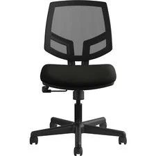 Volt Series Mesh Back Leather Task Chair, Supports Up To 250 Lb, 18.25″ To 22″ Seat Height, Black