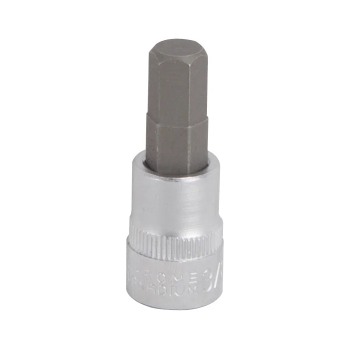 Vulcan Fractional Hex Bit Socket, Chrome, 3/8 in, 3/8 in Drive, 1-7/8 in OAL