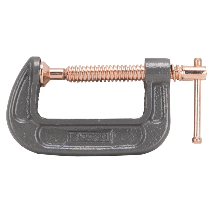 Vulcan JL27361 C-Clamp, 2 in Max Opening Size, 0.8 in D Throat, Steel Body, Gray Body