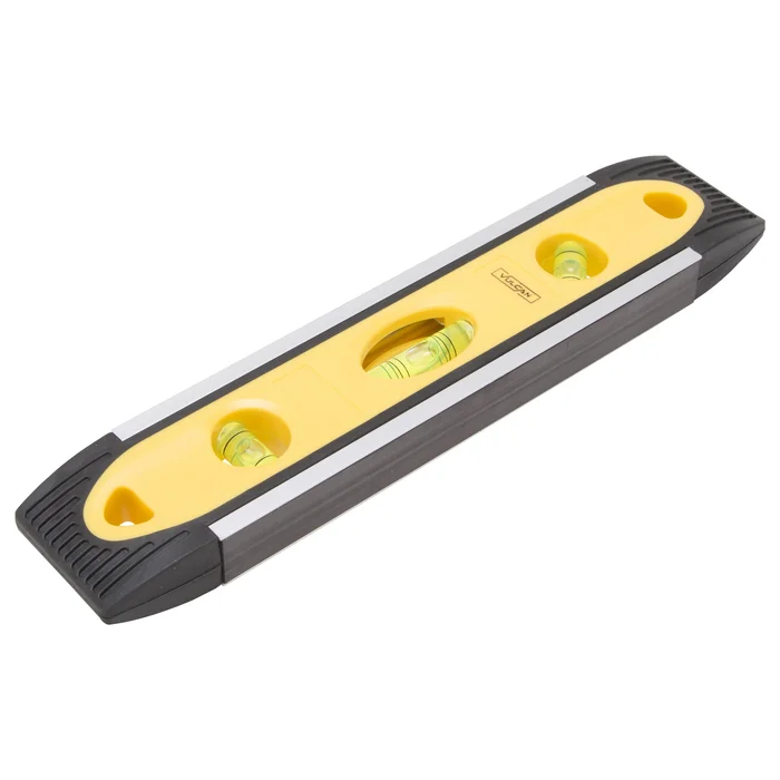 Vulcan TM-15 Torpedo Level, 9 in L, 3-Vial, 2-Hang Hole, Magnetic, Plastic
