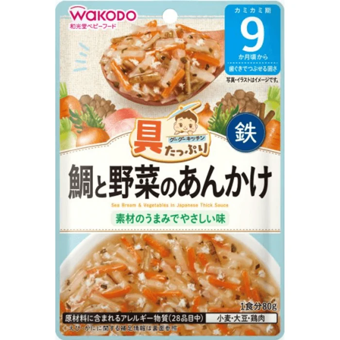 WAKODO Sea Bream & Vegetables in Japanese Thick Sauce (For infants 9 months+)