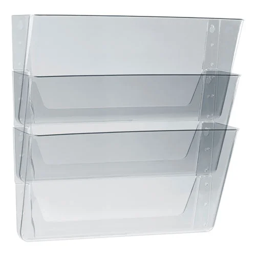 Wall File, 3 Sections, Legal Size 16″ X 4″ X 14″, Clear, 3/set