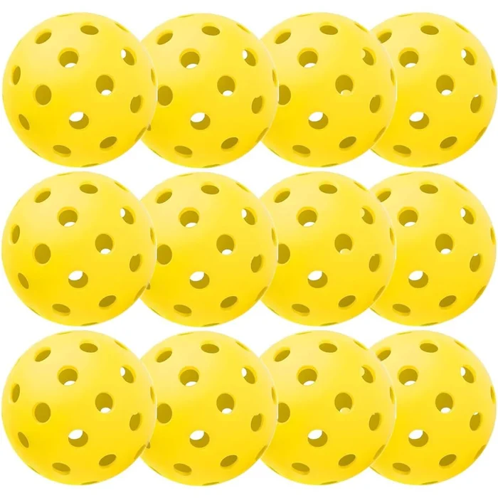 Waloo 12-Piece Outdoor Pickleball Balls