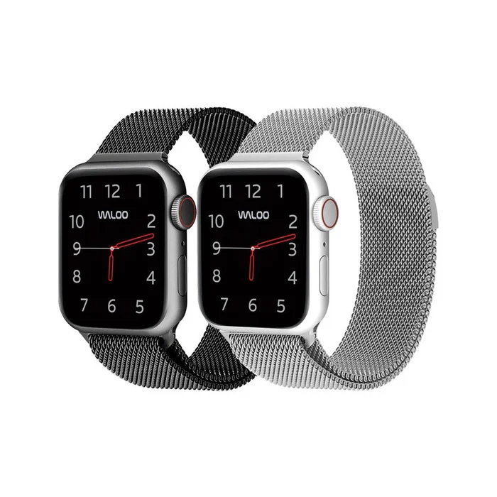 Waloo® Milanese Watch Band for Apple Watch Series 1-7 (2-Pack)