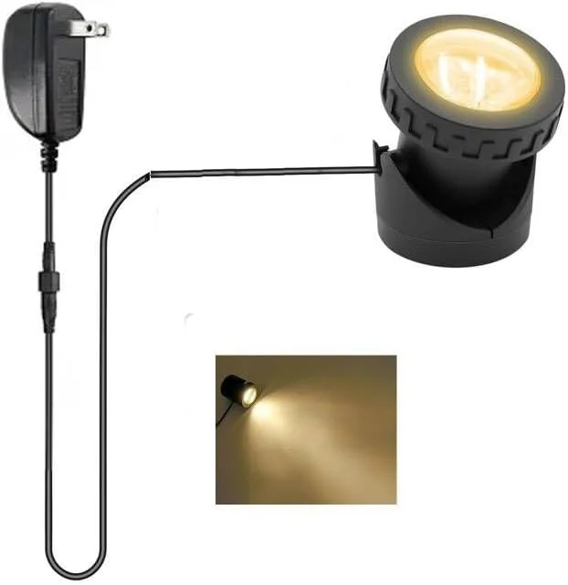 Warm White Pond Lights, Underwater Landscape Spotlights IP68 Waterproof Submersible Fountain Lights for Garden Yard Aquarium Pond Fountain Waterfall (1 Lights)