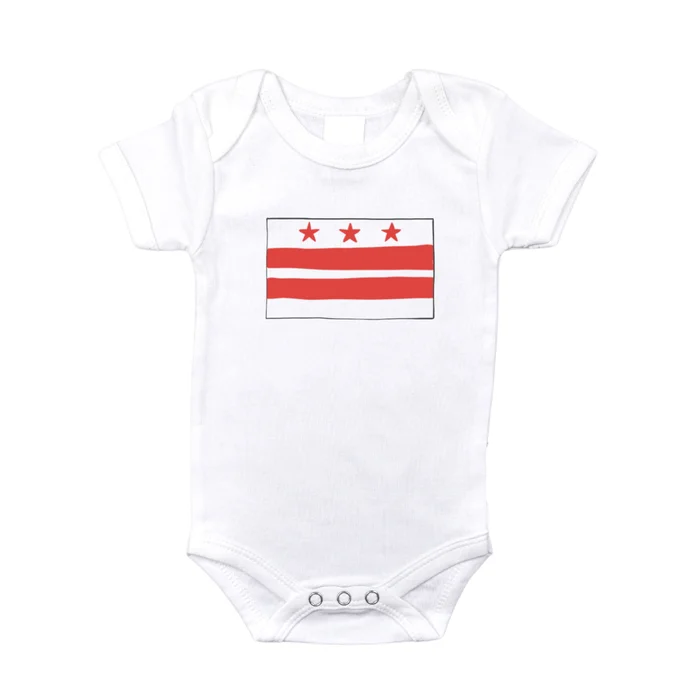Washington D.C. Flag Baby Onesie by Little Hometown