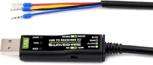 Wavesahre USB to RS232/485 Serial Cable, Original FT232RNL Chip, Compatible with Mac, Linux, Android, Win11/10/8.1/8/7, Onboard Power and Signal Indicators, Multi-OS Compatible & Device Applicable