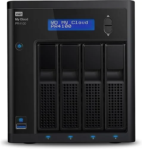 WD 64TB My Cloud PR4100 Pro Series Media Server with Transcoding, NAS – Network Attached Storage