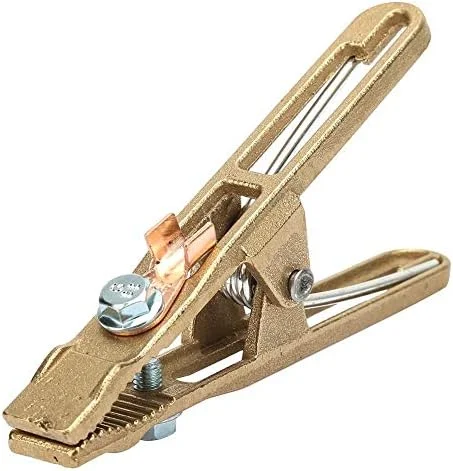 Welding Ground Clamp Brass Earth Clamp A-shape Welder Earth Ground Cable Copper Grip for Welding Machine(260A)