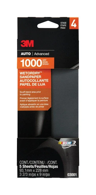 Wetordry 03001 Automotive Sandpaper, 1000 Grit