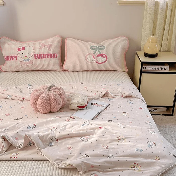 Whimsy Friends Cooling Quilt Hello Cherries Double Size