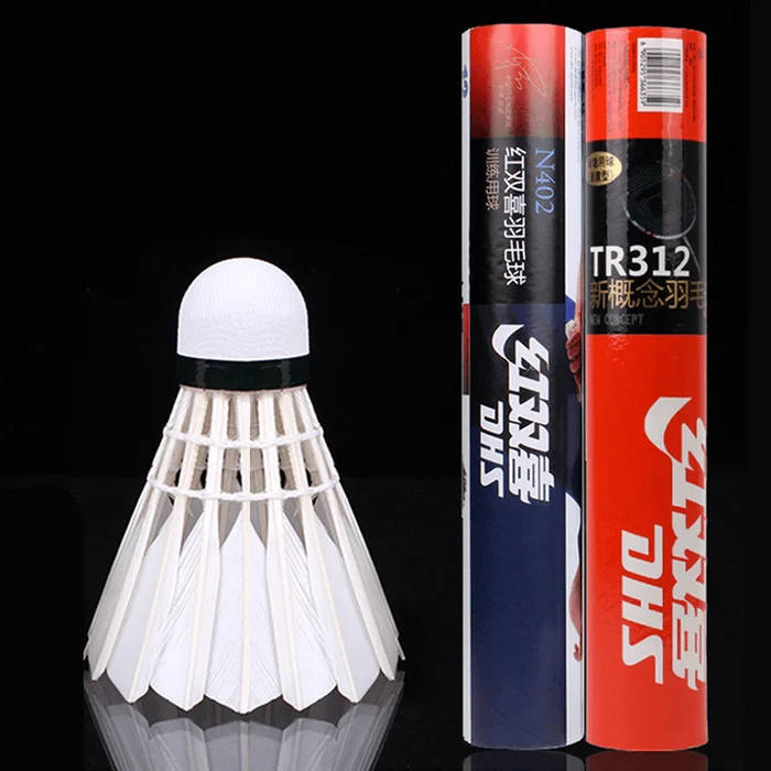 White Feather Badminton Shuttlecock Birdie Shuttle 6pcs